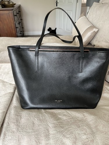 Ted baker black leather tote - ted,