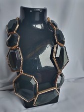 zara resin gold fashion rare chunky collar necklace