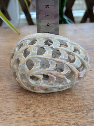 Hand carved soapstone - ,