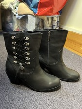 Harley Davidson Genuine Leather Heeled Biker Women’s Boots - UK 5
