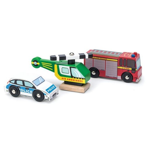 Toy van emergency wooden - van,