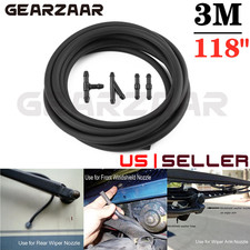118" W/Connector Windshield Wiper Washer Nozzle Hose kit Fluid Tube @