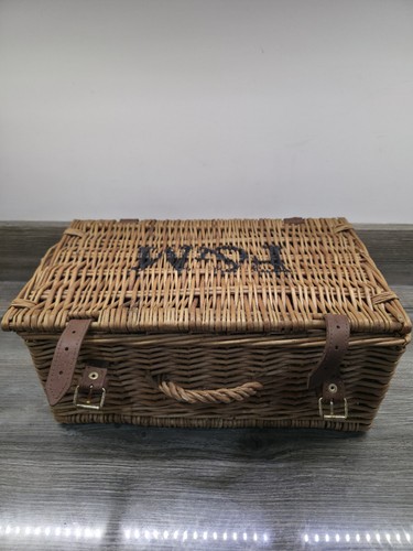 Wicker basket hamper - f&m,