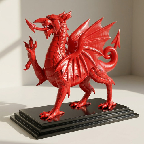 Welsh dragon statue - dragon, –