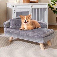 Dog Sofa Couch Chair Furniture Elevated Pet Bed-Grey