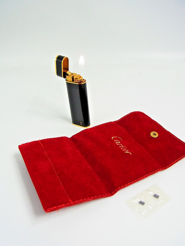 Working cartier gas lighter - cartier,