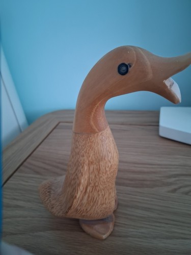 Wooden duck ornament made - wooden,