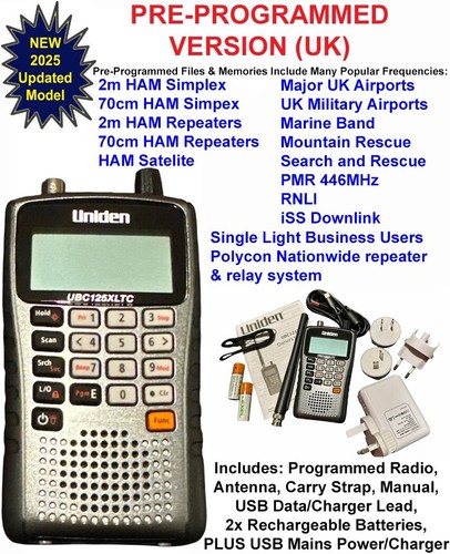 Uniden ubc125xltc radio - uniden,