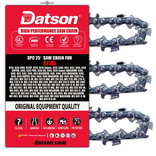 3pack chainsaw chain 8 - 25", 3/8"