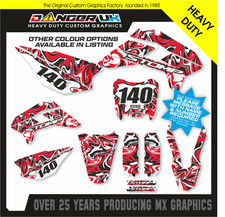 STOMP 140 160 Z3 MINI PIT BIKE GRAPHICS DECALS STICKERS CUSTOM NAME NUMBER