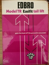 Vintage EDBRO Model TR EASILIFT Tail Lift Hydraulic Ram TRUCK VAN 1970s BROCHURE