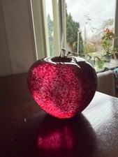 Red vintage art Glass hand