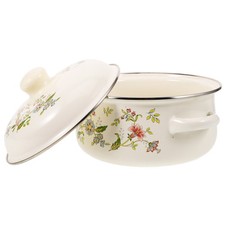 Enamel Cooking Pot Canteen Stew Pot Kitchen Soup Pot Home Enamel Cookware