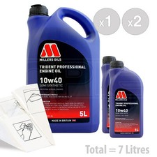 Car Engine Oil Service Kit / Pack 7 LITRES Millers Trident Pro 10w-40 7L