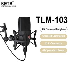 TLM 103 XLR Condenser Microphone Professional Cardioid Studio Mic for Recording 