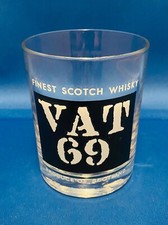 COLLECTABLE VAT 69 FINEST SCOTCH WHISKY PRODUCE OF SCOTLAND DRINKING GLASS VGC