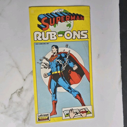 Superman rub ons - superman, rub-ons
