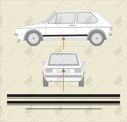 Fits mk1 golf gti black - mk1,