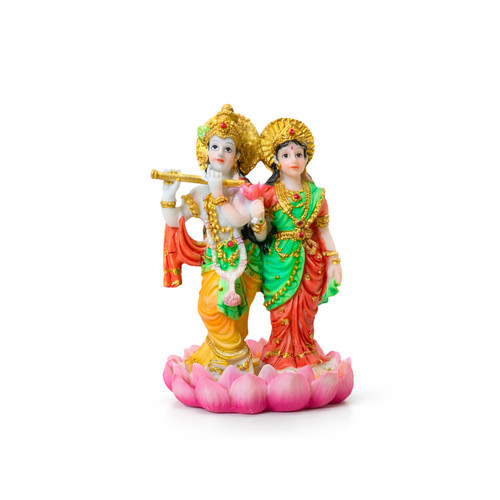 Radha krishna idol resin - resin, 9cm