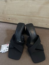 Zara Black Satin Cross Strap
