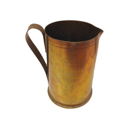 Militaria trench art brass - trench,
