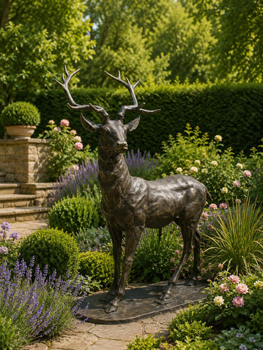 Cast iron stag - cast,