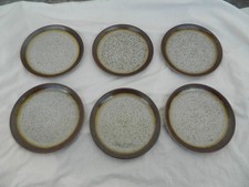 6 x Vintage PURBECK POTTERY — PORTLAND , Side Plates - 17.5cm.Retro Tableware.