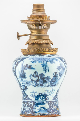 Dutch delftware vase porcelain - delftware,
