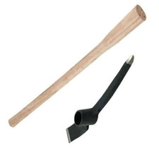 5lb MATTOCK PICKAXE BEECH WOOD SHAFT WOODEN HANDLE PICK AXE GARDEN DIGGING TOOL