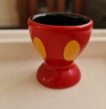 Disney store Red ceramic egg holder made in thailand