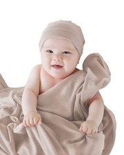 SALE Cocooi Merino Blanket Beanie &  Booties Set, Honey Oat  Newborn Babies BMWT