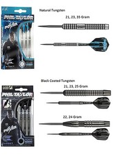 Phil Taylor Power 8Zero 80% Tungsten Steel Tip Darts Target - Silver or Black