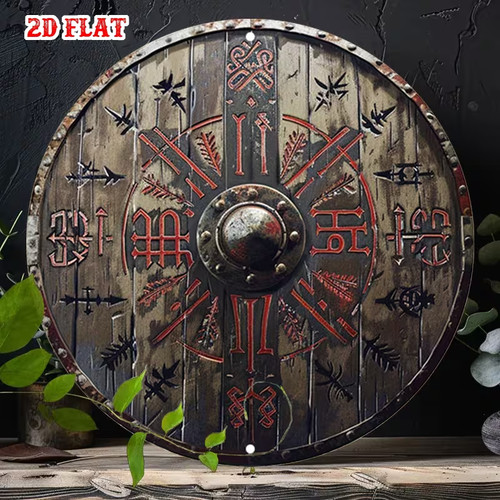 Viking inspired runic - "runic, shield"