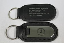Mercedes-Benz Genuine Leather & Chrome Keyring/Keyfob/keytag MQALGB0420KEYF2015