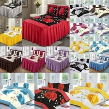  Floral Duvet Quilt Cover Set with Pillow Cases or Curtains or Bedspread ROSLEEN