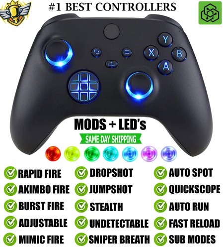Mods button leds black - button,