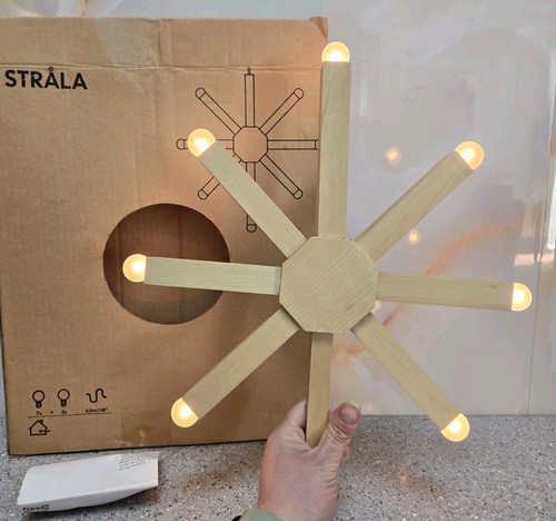 Ikea strala led wood pendant - strala,