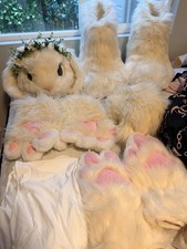 Partial Fursuit-Bunny Kigurumi Adult Costume Furry