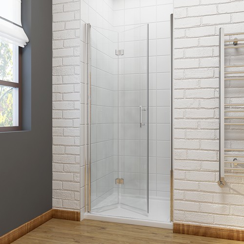 Frameless fold shower door - bi,