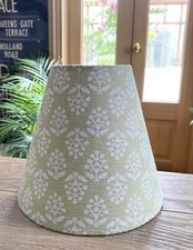 HANDMADE LAMPSHADE IN SUSIE WATSON SUMMER GREEN SPRIG FABRIC DRUM OR TAPERED