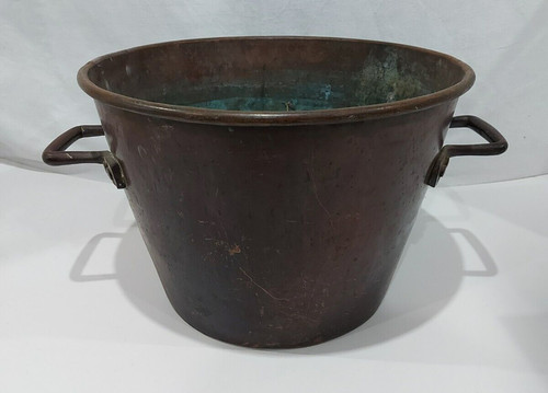 Antique copper cauldron - antique,