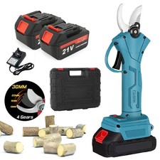 Brushless Pruning Shears Electric Cordless Garden Secateurs Trimmer W/ 2 Battery