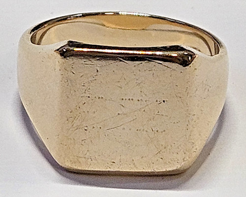 9ct yellow gold square - yellow, signet