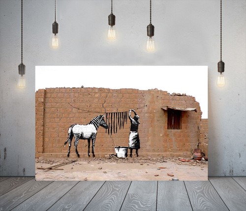 Banksy zebra strips washing - banksy,
