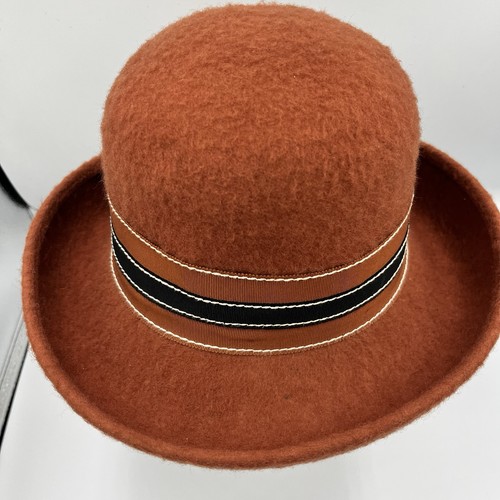 Vintage brown rust wool felt - vintage,