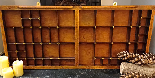Restored wooden printer - restored, tray