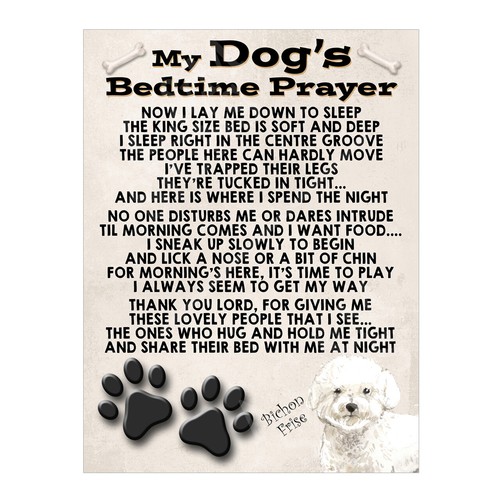 Dogs bedtime prayer metal - my,