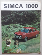 Simca 1000 Brochure c.1967 - L
