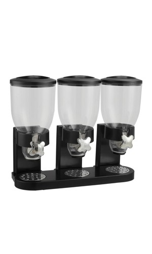 Triple cereal dispenser - triple, dry