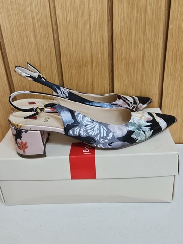 Hogl floral silk - , slingback